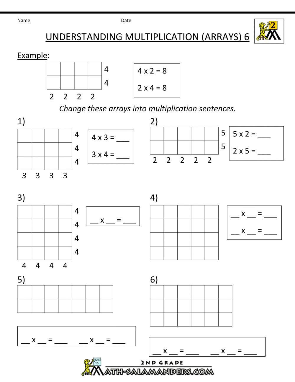 80 Printable Multiplying With Arrays Worksheets 29