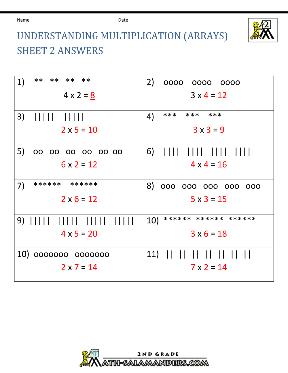 80 Printable Multiplying With Arrays Worksheets 31