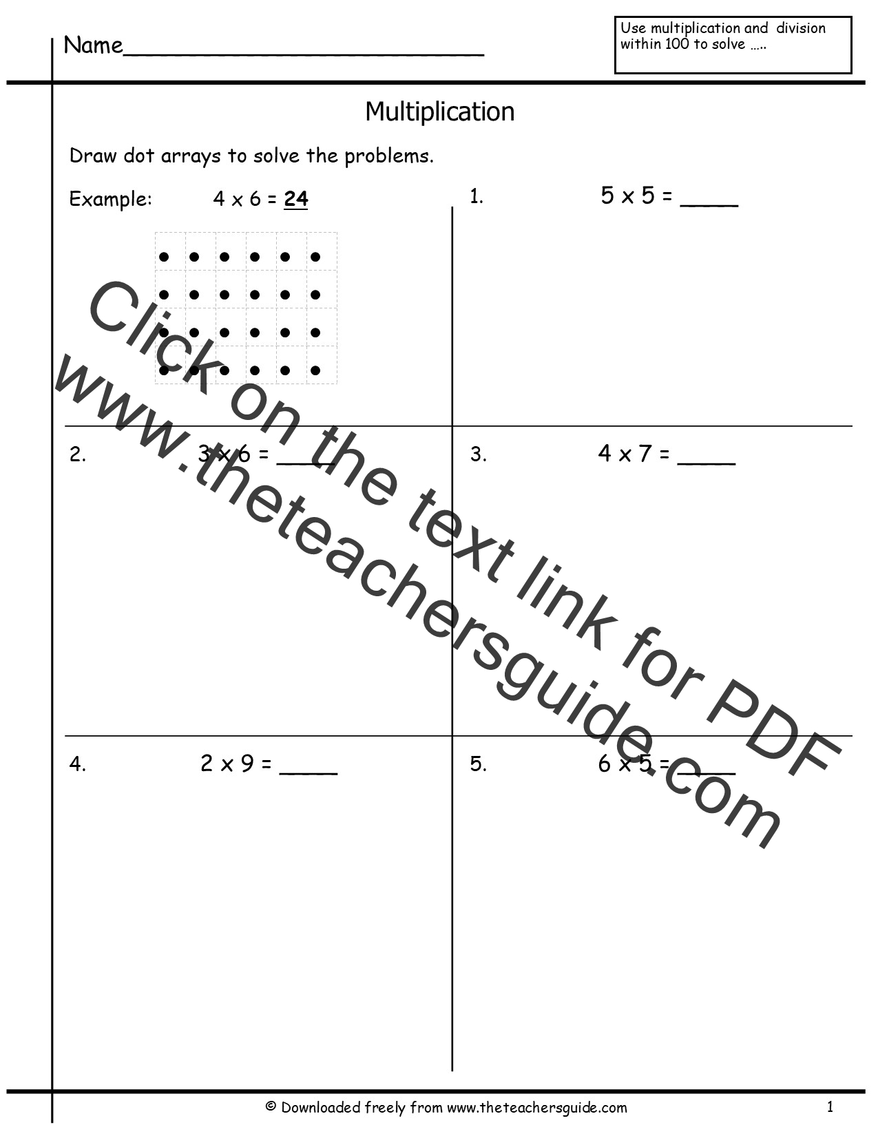 80 Printable Multiplying With Arrays Worksheets 33