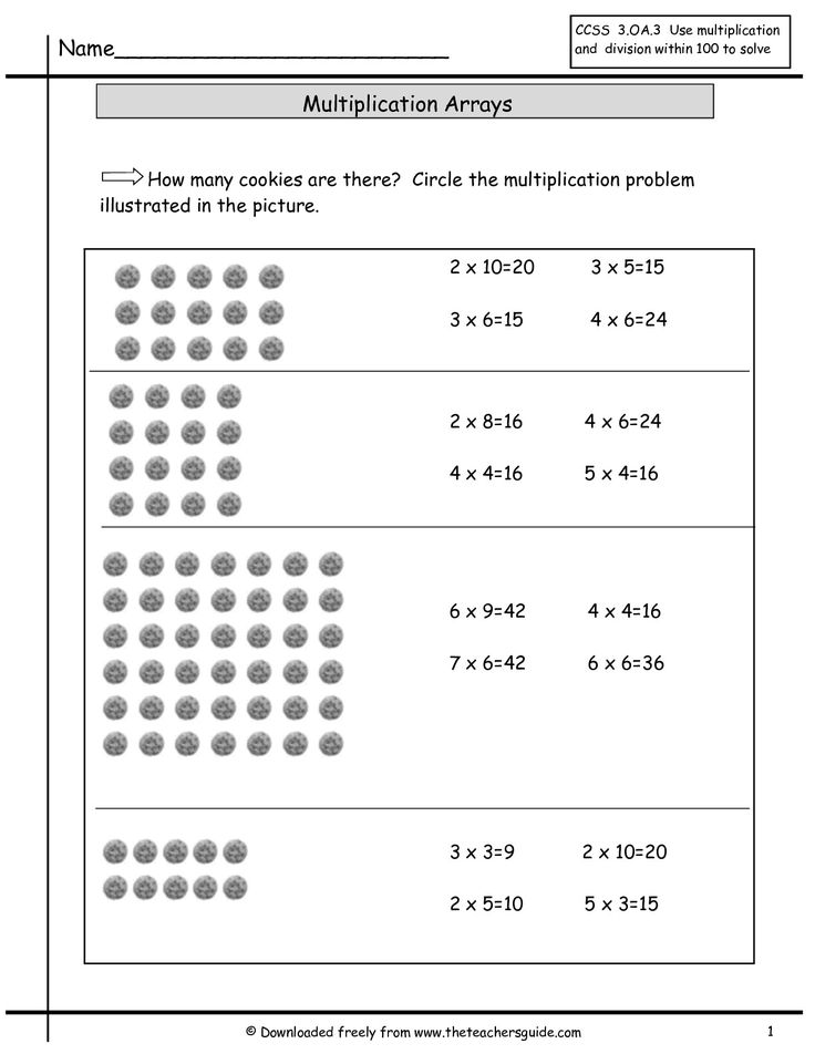 80 Printable Multiplying With Arrays Worksheets 4