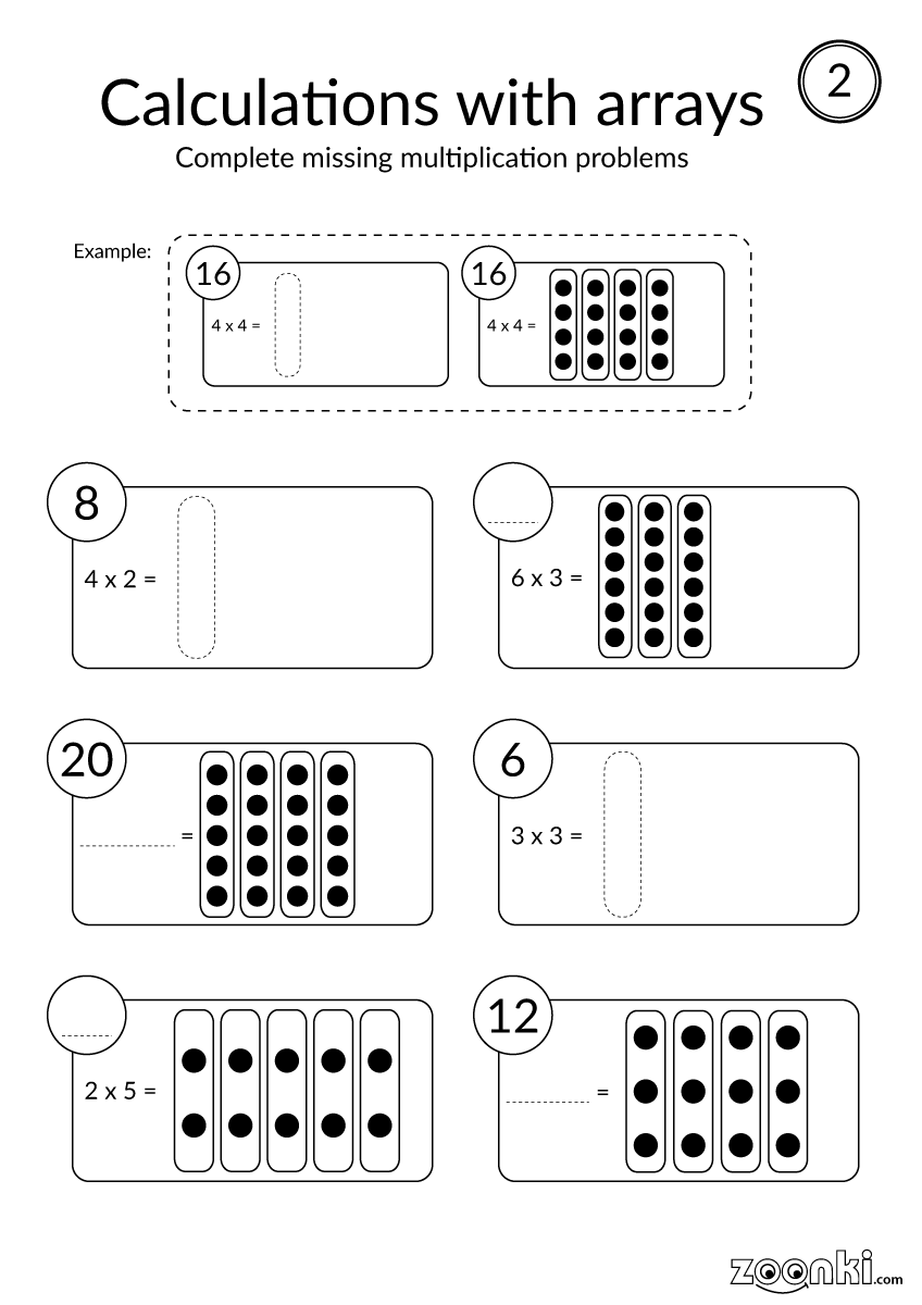 80 Printable Multiplying With Arrays Worksheets 44