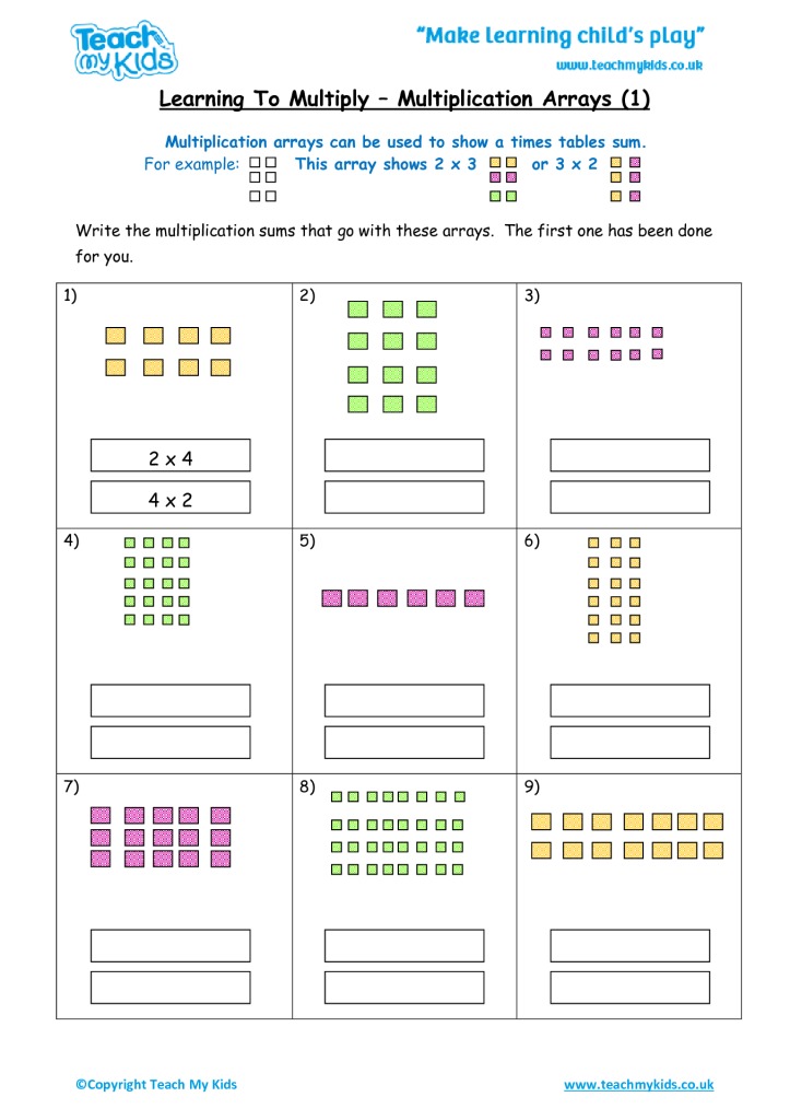 80 Printable Multiplying With Arrays Worksheets 45