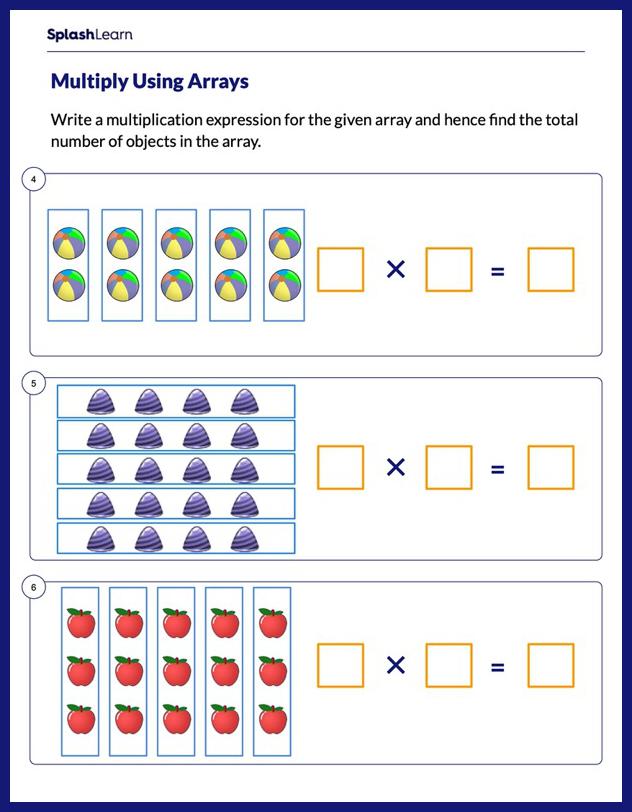 80 Printable Multiplying With Arrays Worksheets 46