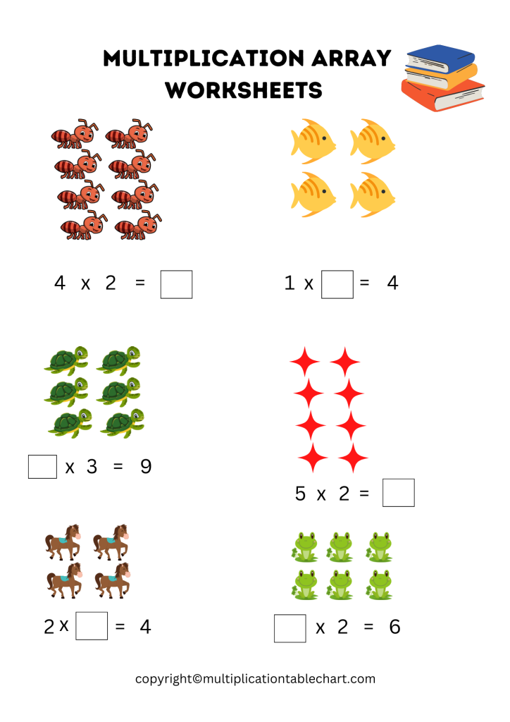 80 Printable Multiplying With Arrays Worksheets 5