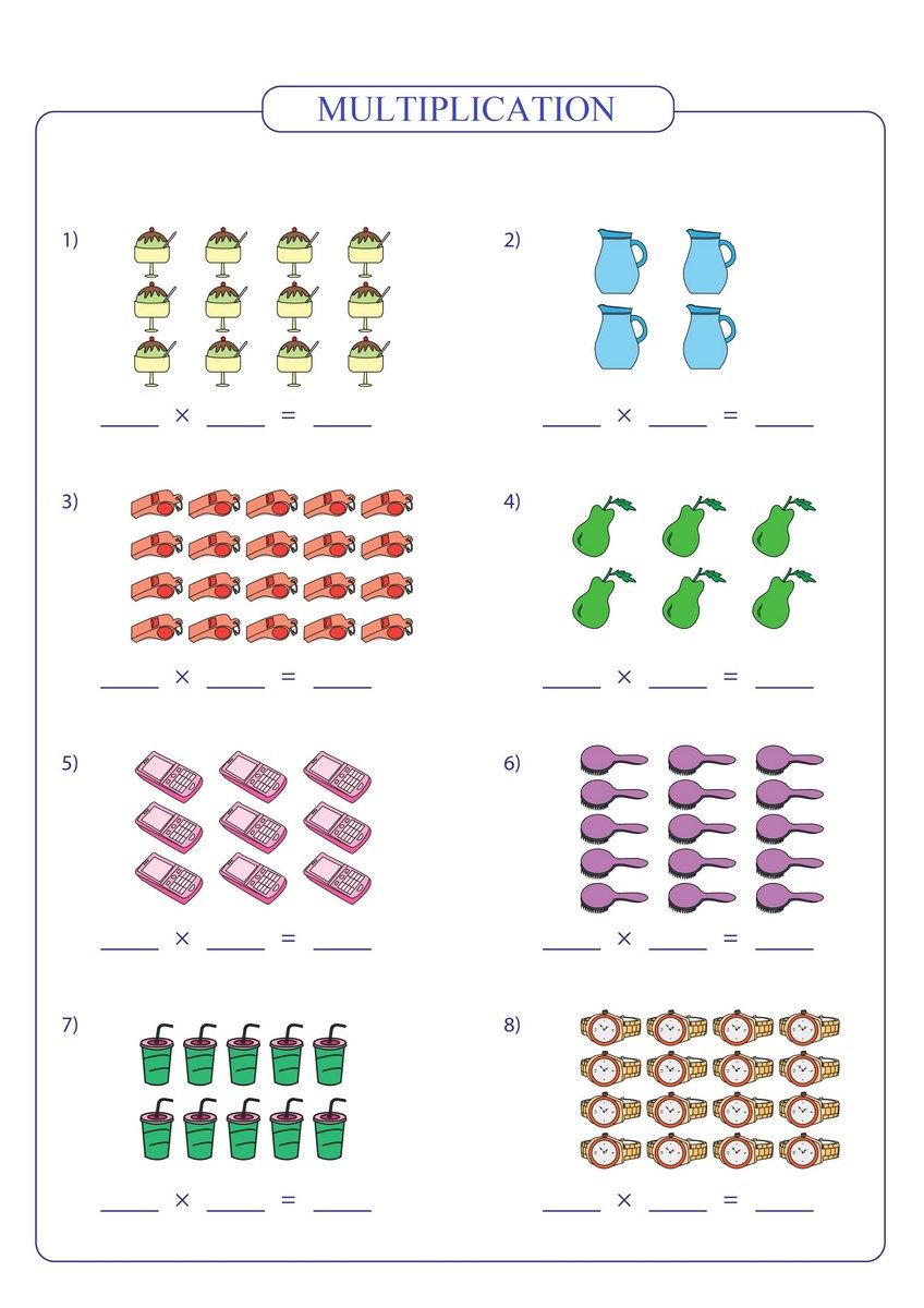 80 Printable Multiplying With Arrays Worksheets 50