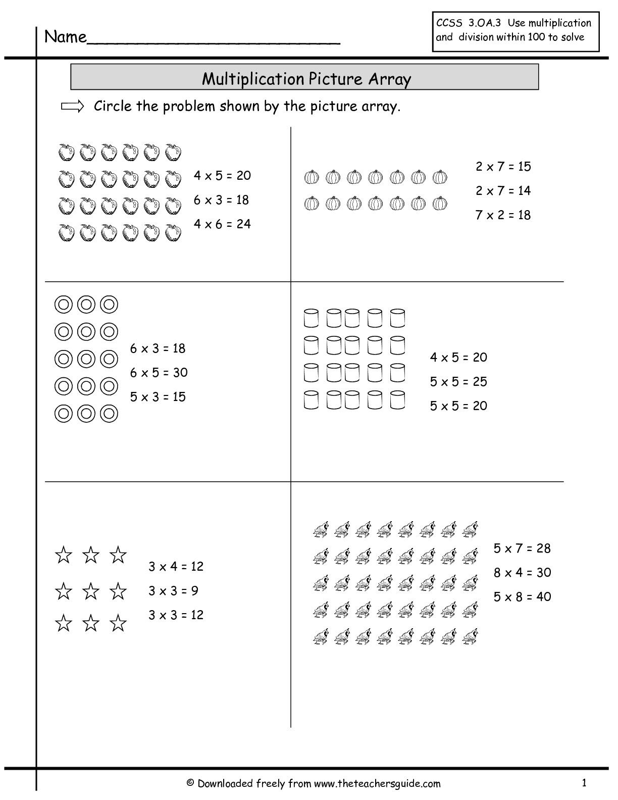 80 Printable Multiplying With Arrays Worksheets 52