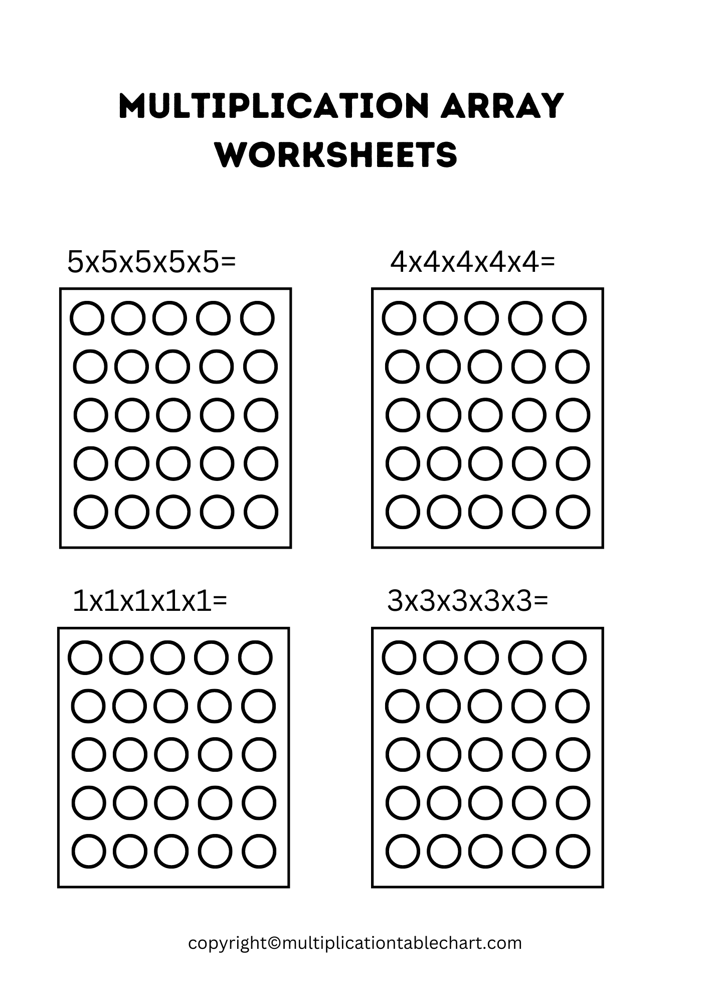 80 Printable Multiplying With Arrays Worksheets 59