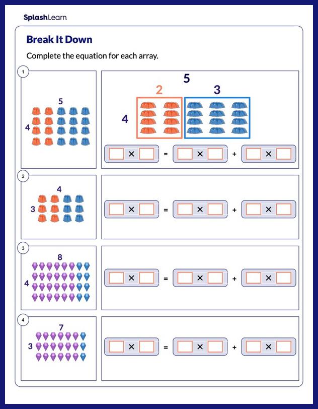 80 Printable Multiplying With Arrays Worksheets 64