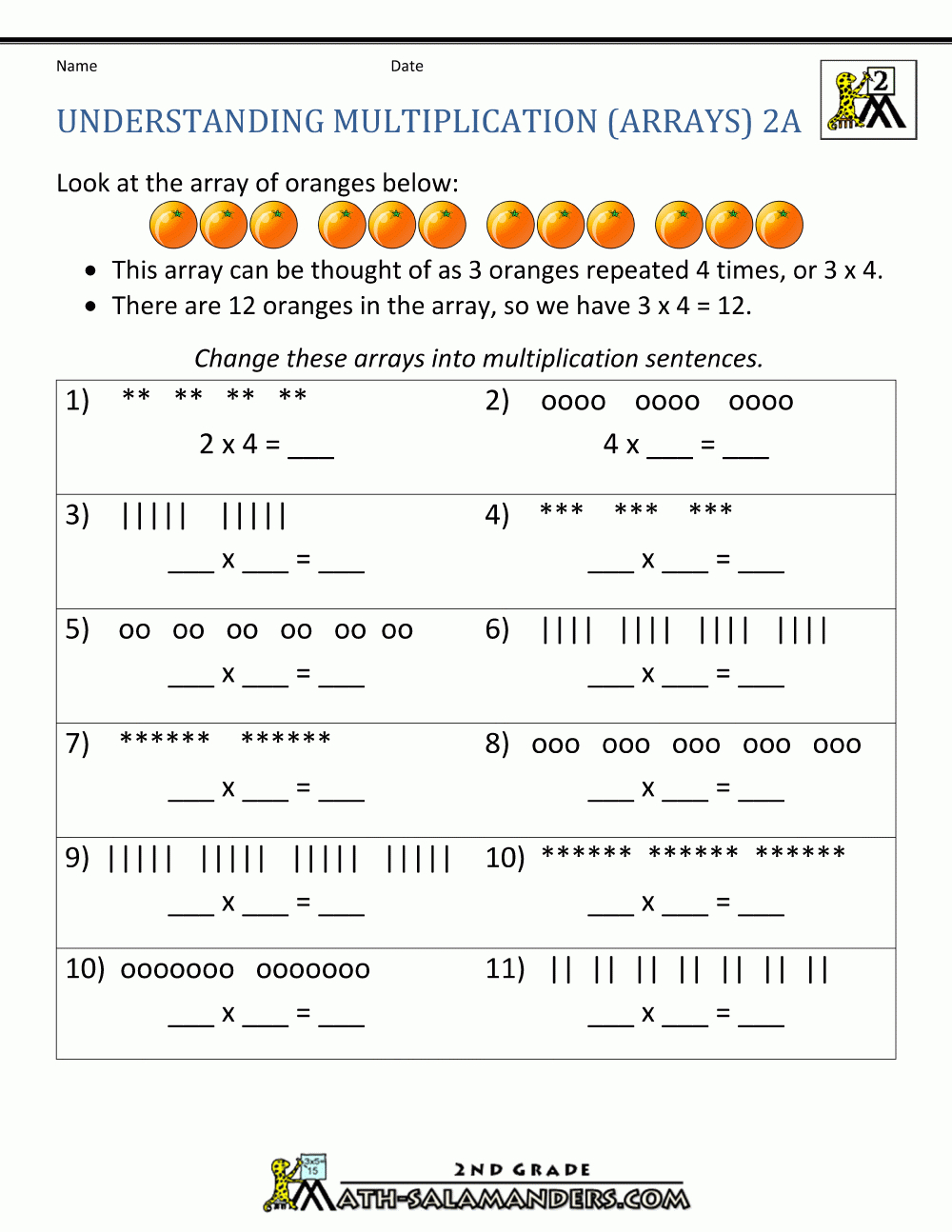 80 Printable Multiplying With Arrays Worksheets 67