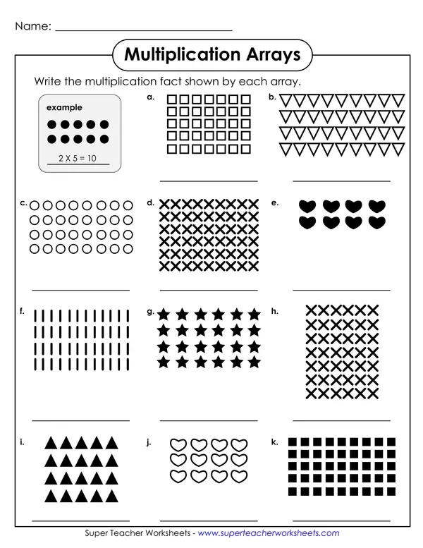 80 Printable Multiplying With Arrays Worksheets 83