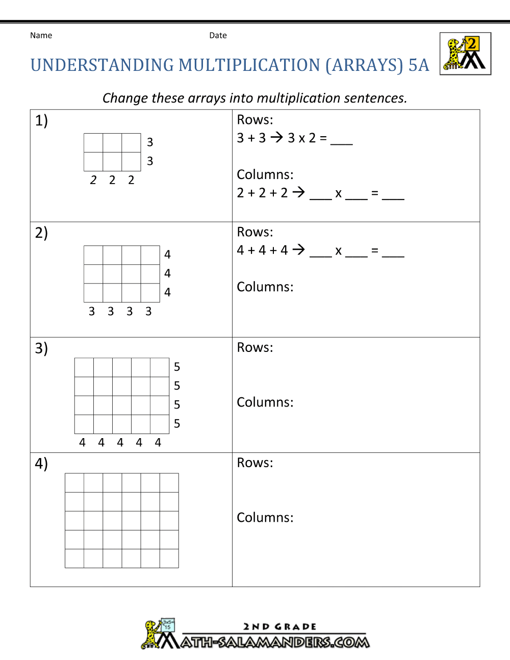 80 Printable Multiplying With Arrays Worksheets 9