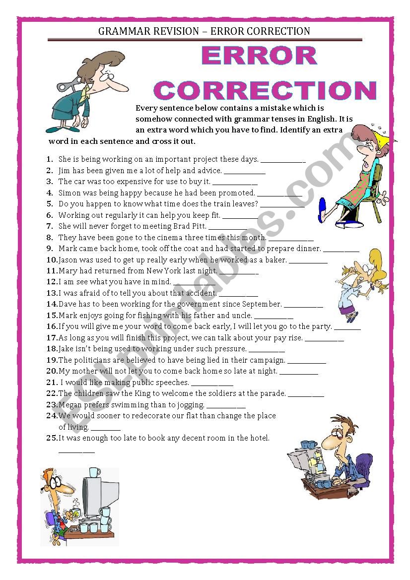 80 Printable Paragraph Correction Worksheets Pdf 10