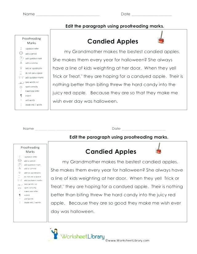 80 Printable Paragraph Correction Worksheets Pdf 4