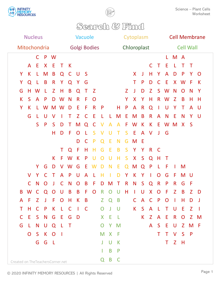 80 Printable Superstar Worksheets Plant Cell 38