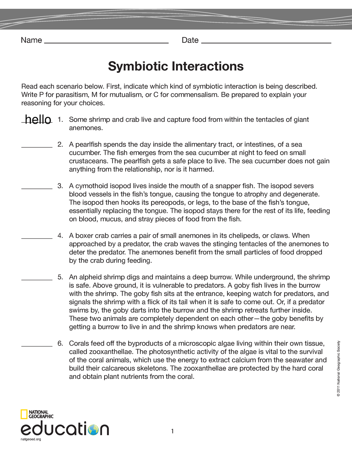 80 Printable Symbiosis Worksheets Answer Key 27