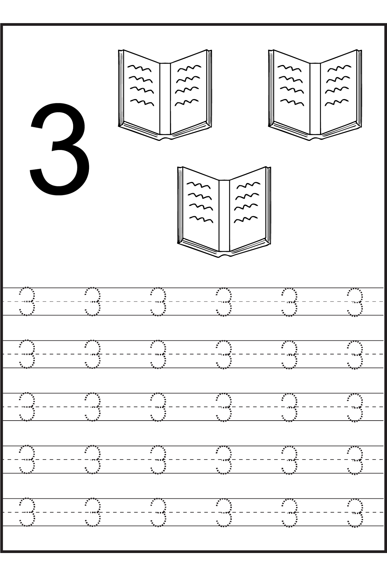 80 Printable Trace The Numbers Worksheets 15