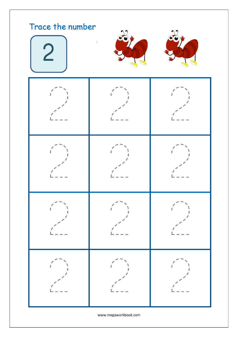 80 Printable Trace The Numbers Worksheets 16