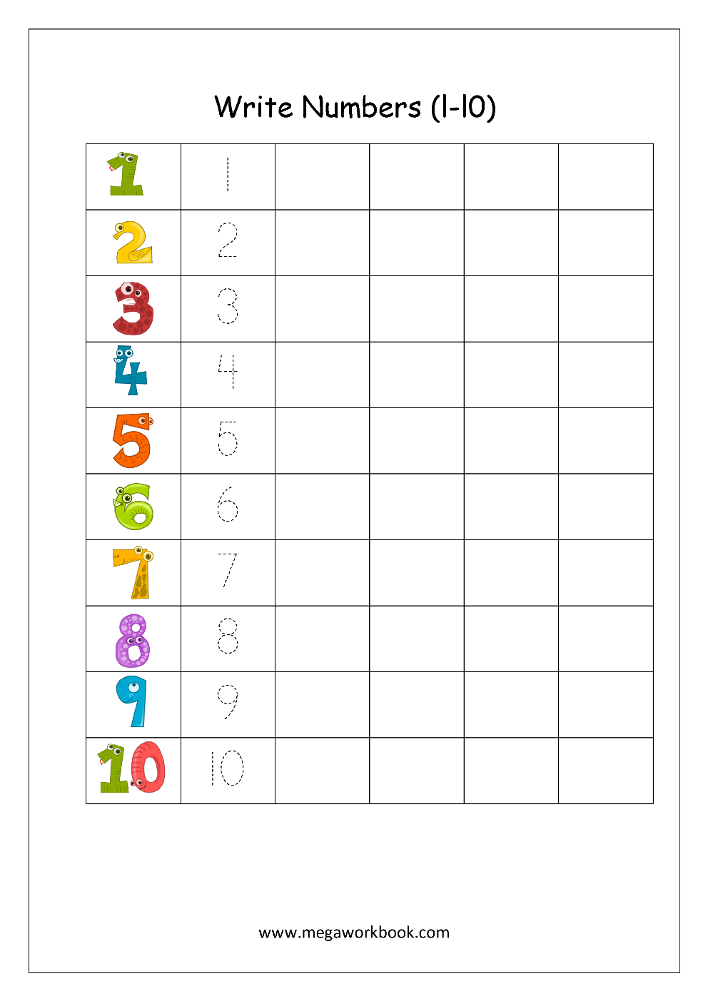 80 Printable Trace The Numbers Worksheets 18