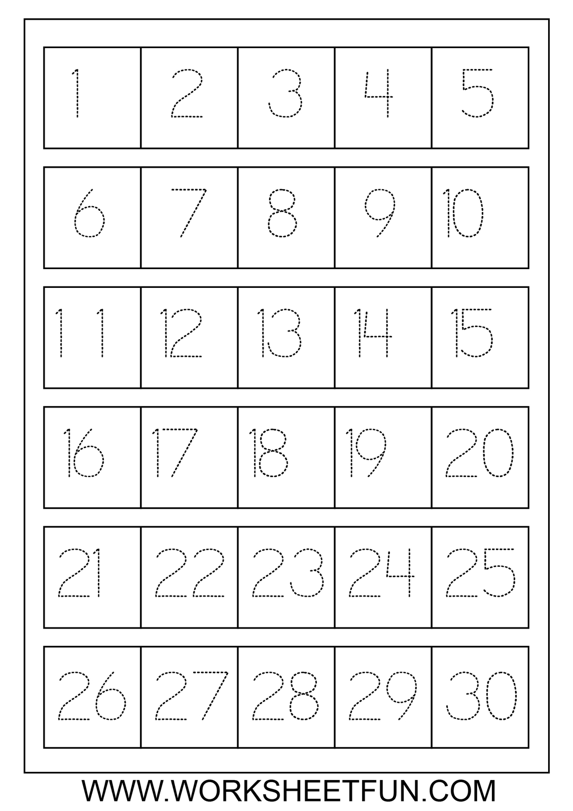 80 Printable Trace The Numbers Worksheets 23