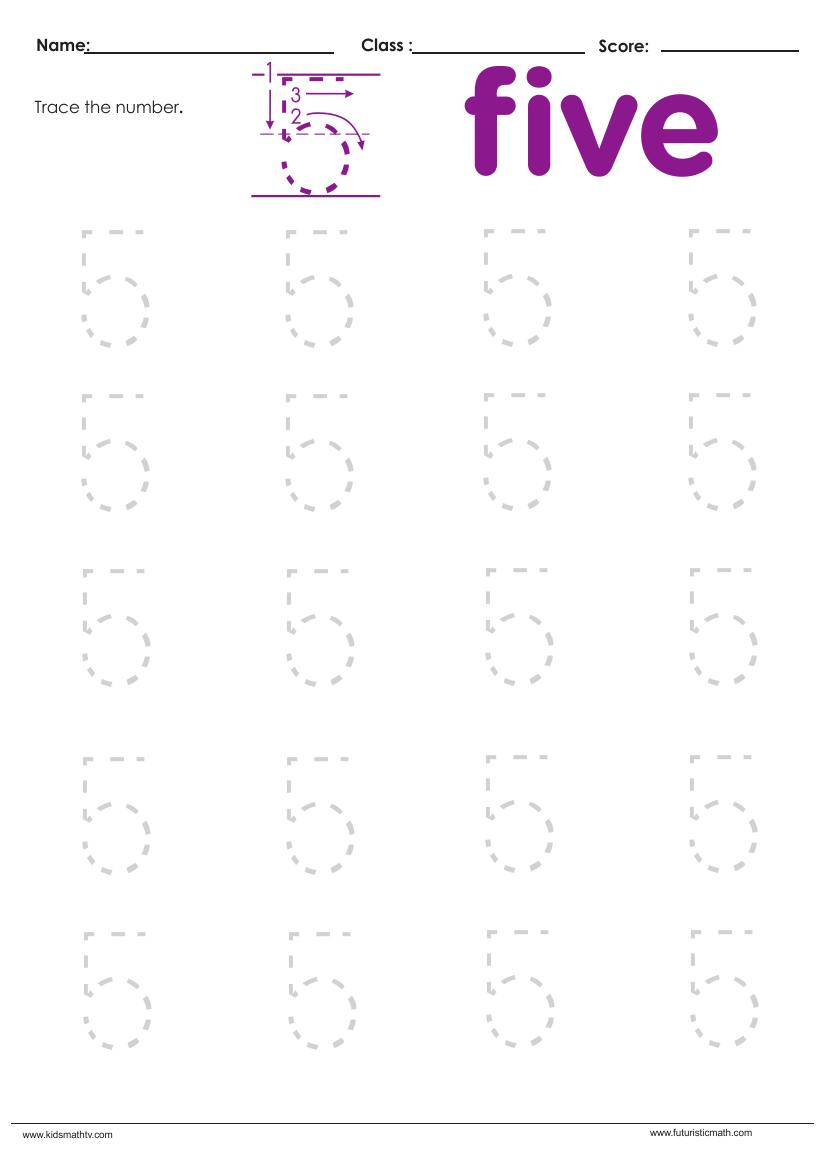 80 Printable Trace The Numbers Worksheets 24