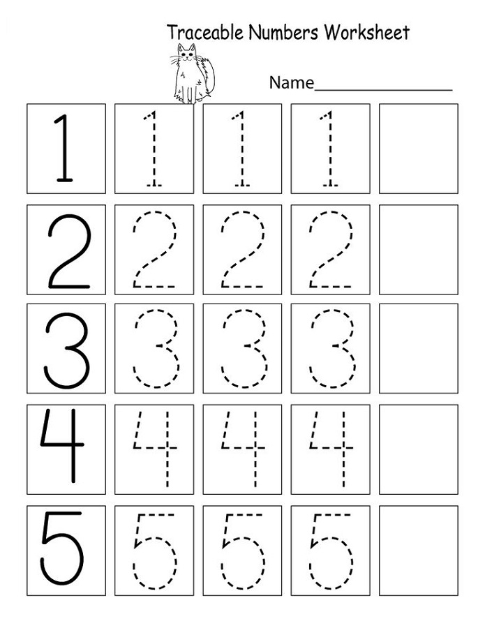 80 Printable Trace The Numbers Worksheets 25