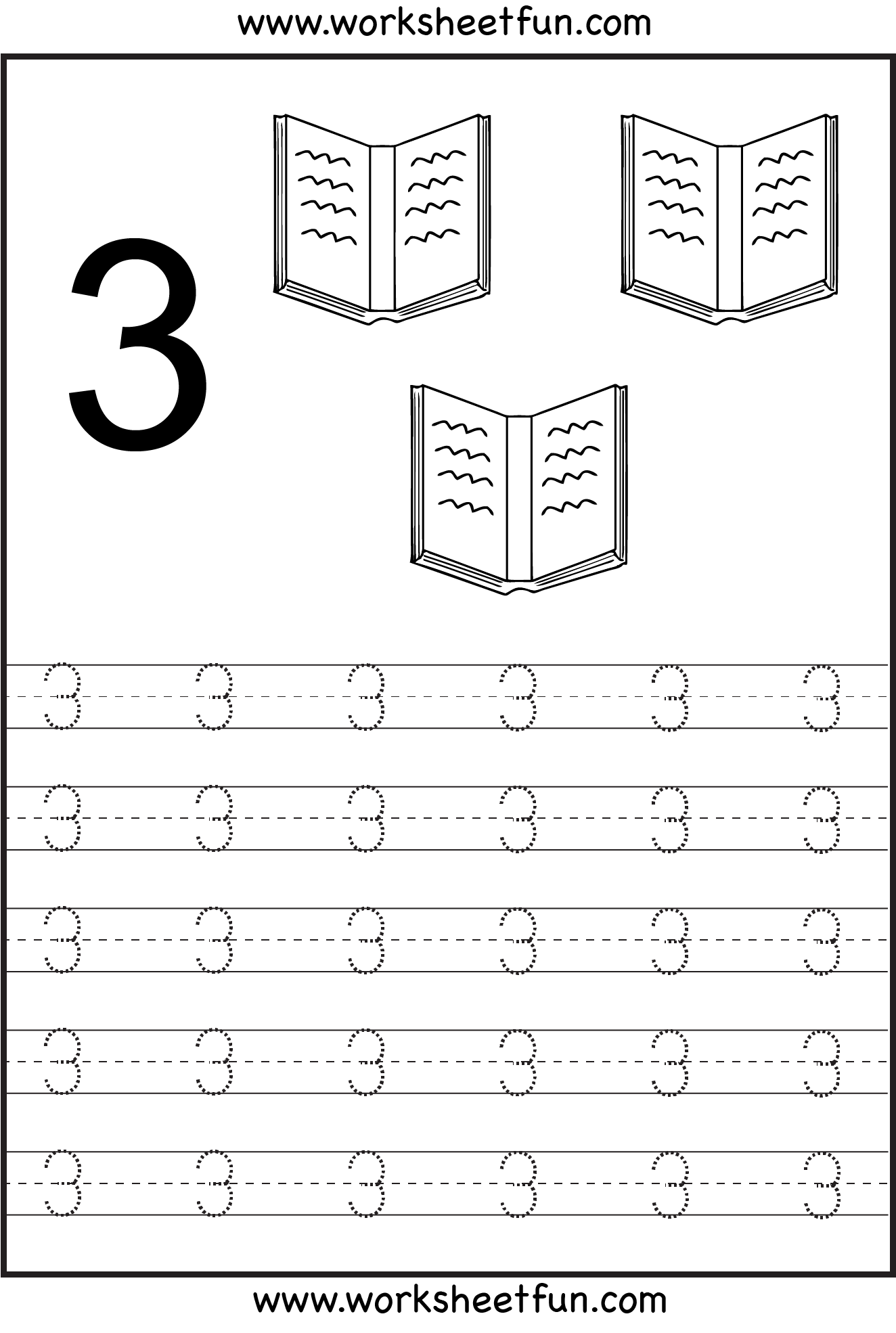 80 Printable Trace The Numbers Worksheets 29