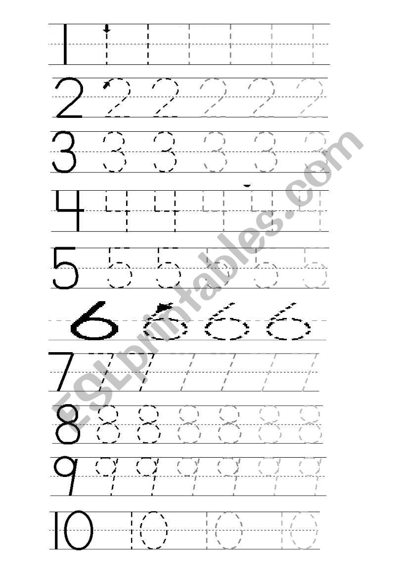 80 Printable Trace The Numbers Worksheets 32