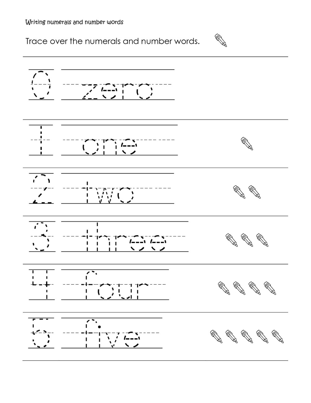 80 Printable Trace The Numbers Worksheets 35