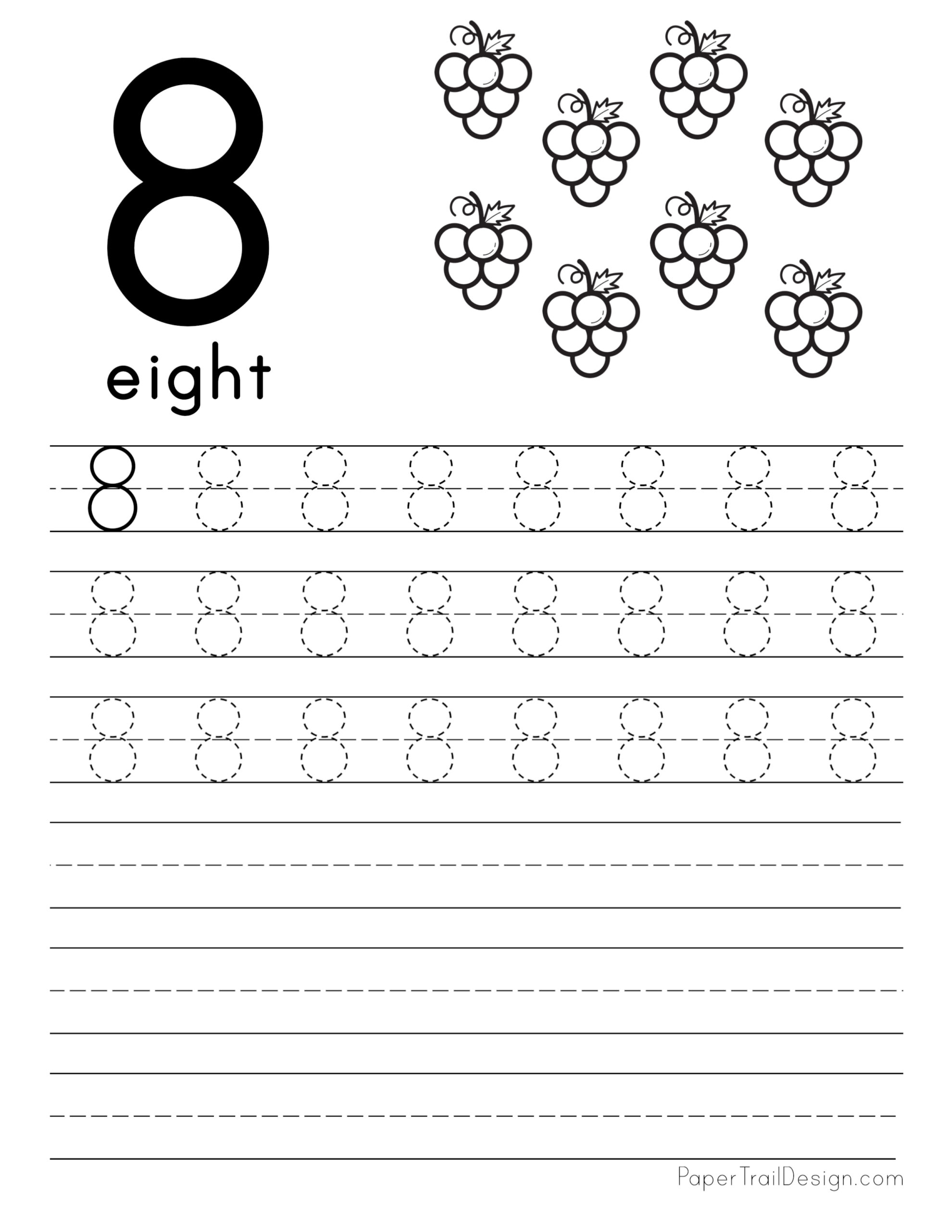 80 Printable Trace The Numbers Worksheets 4