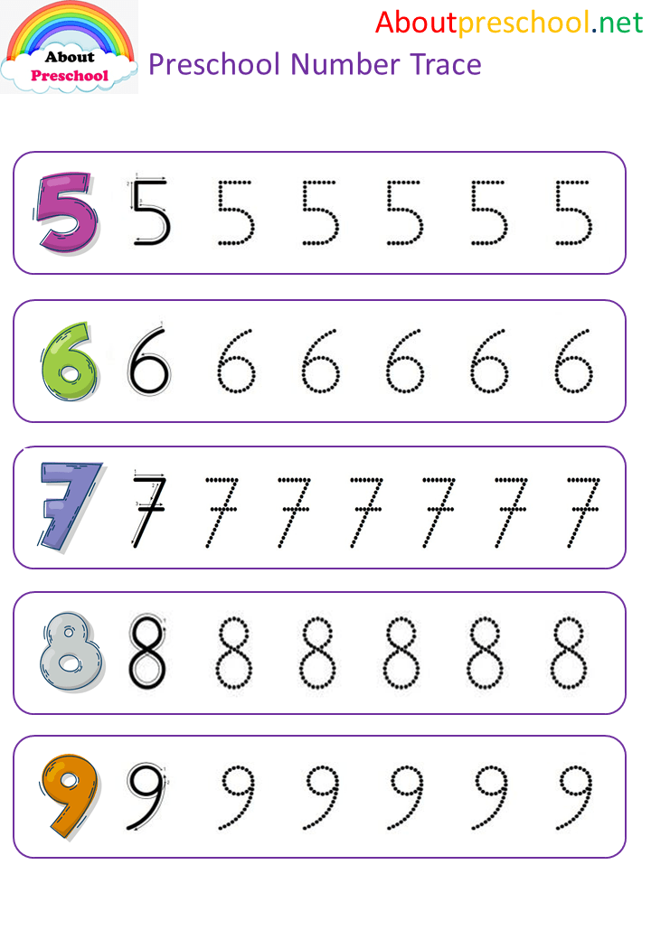 80 Printable Trace The Numbers Worksheets 40