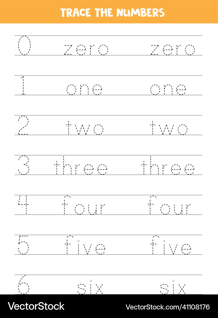 80 Printable Trace The Numbers Worksheets 48