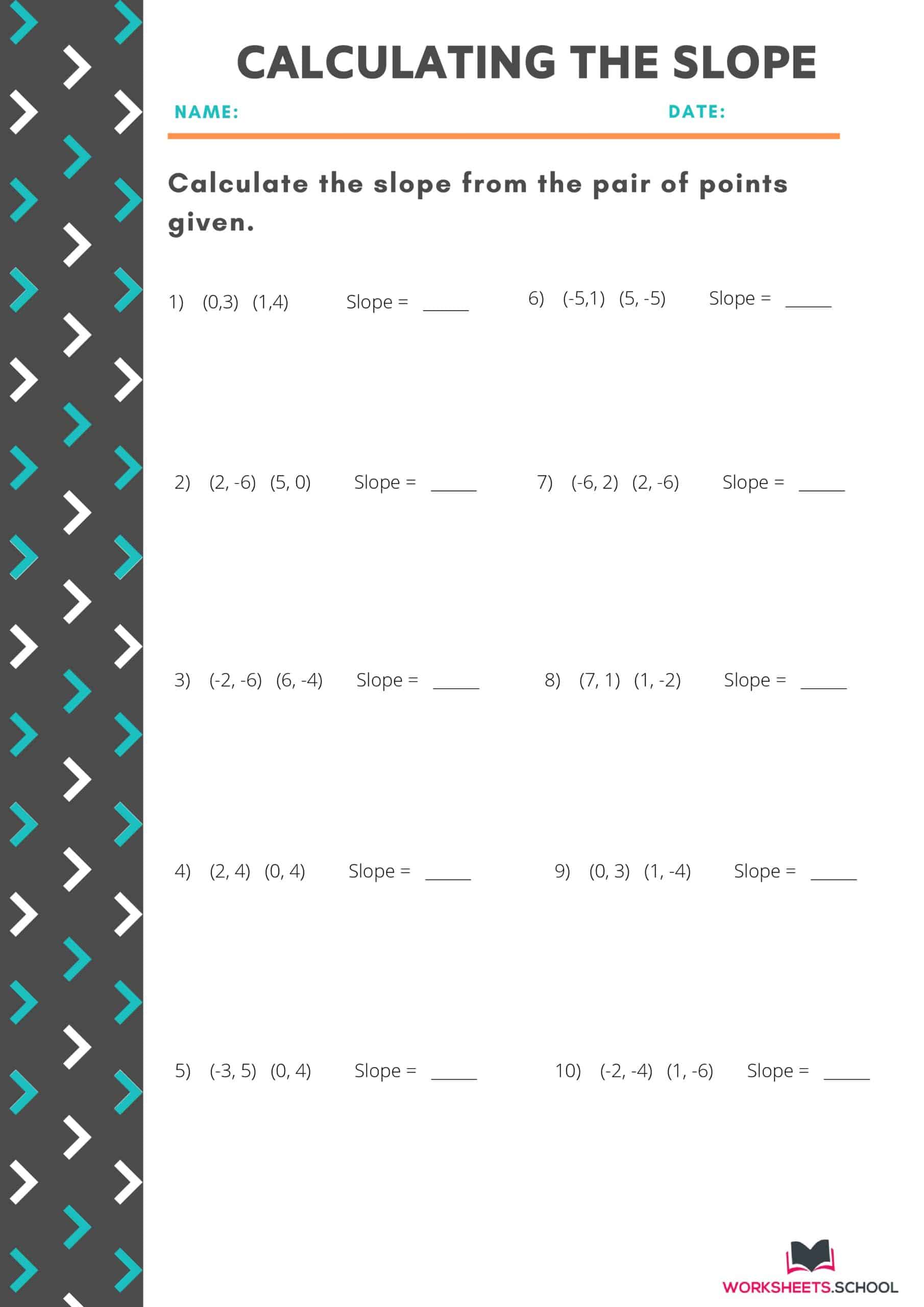 80 Printable Types Of Slopes Worksheets 59