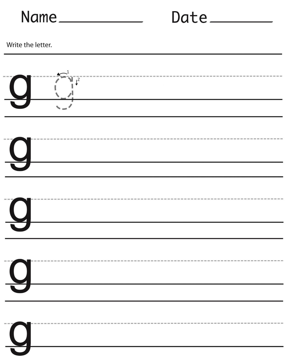 80 Printable Write Lowercase Letters Worksheets 10