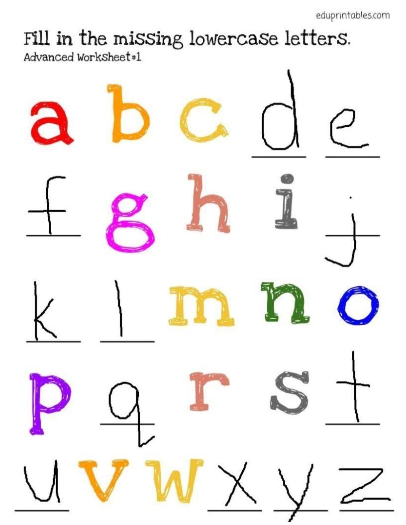 80 Printable Write Lowercase Letters Worksheets 15