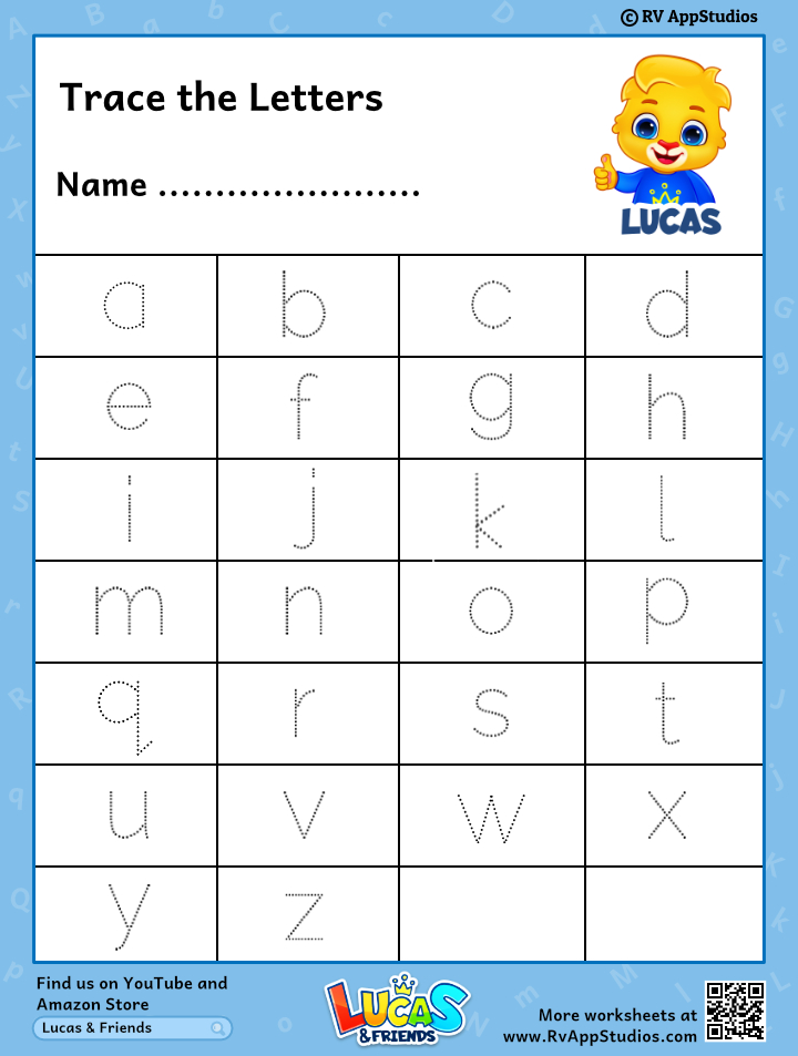 80 Printable Write Lowercase Letters Worksheets 2