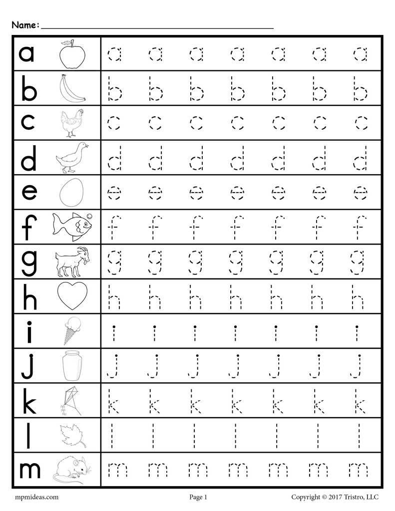 80 Printable Write Lowercase Letters Worksheets 22