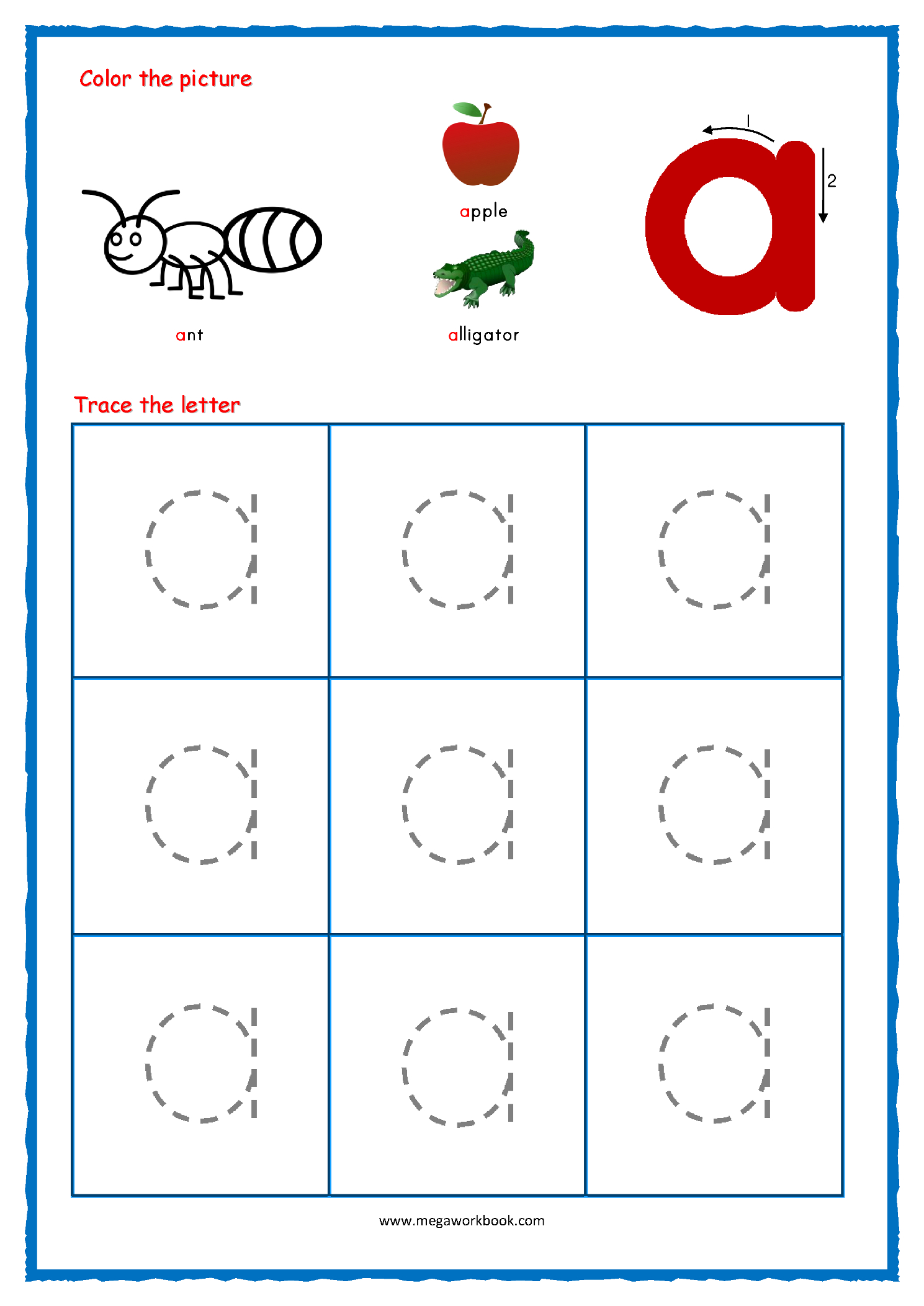 80 Printable Write Lowercase Letters Worksheets 3