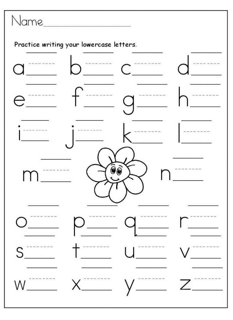 80 Printable Write Lowercase Letters Worksheets 38