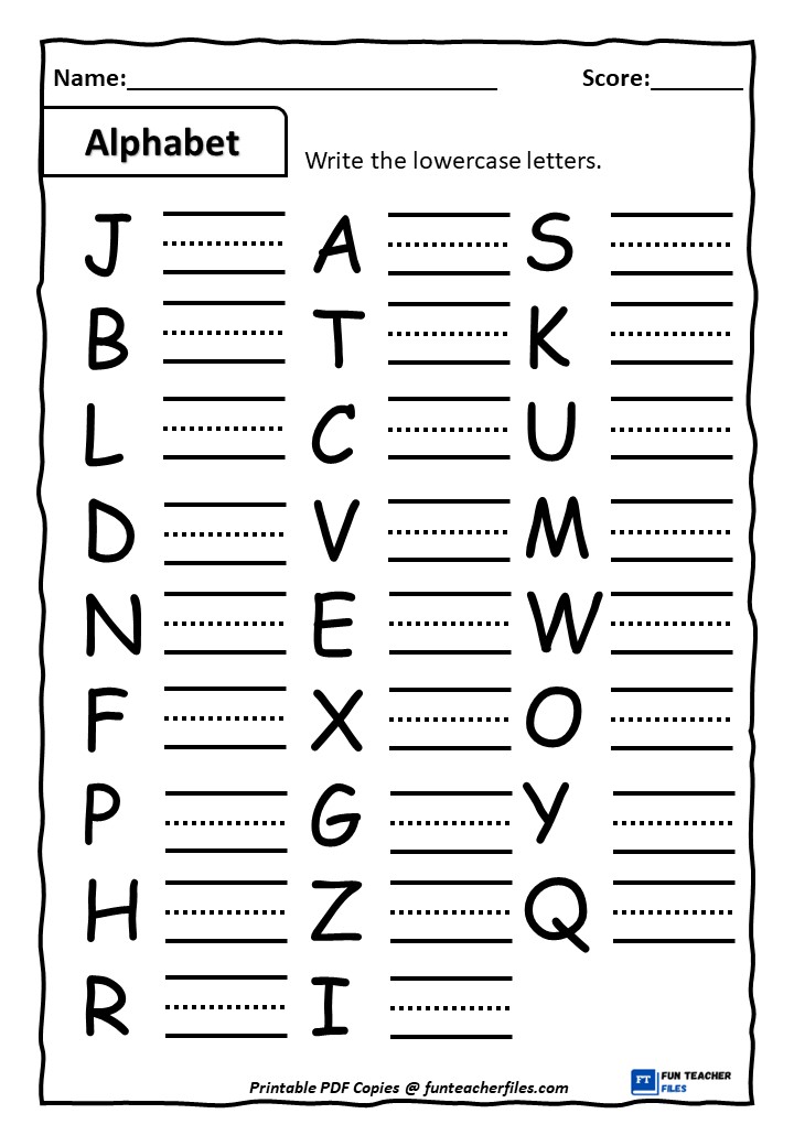 80 Printable Write Lowercase Letters Worksheets 40