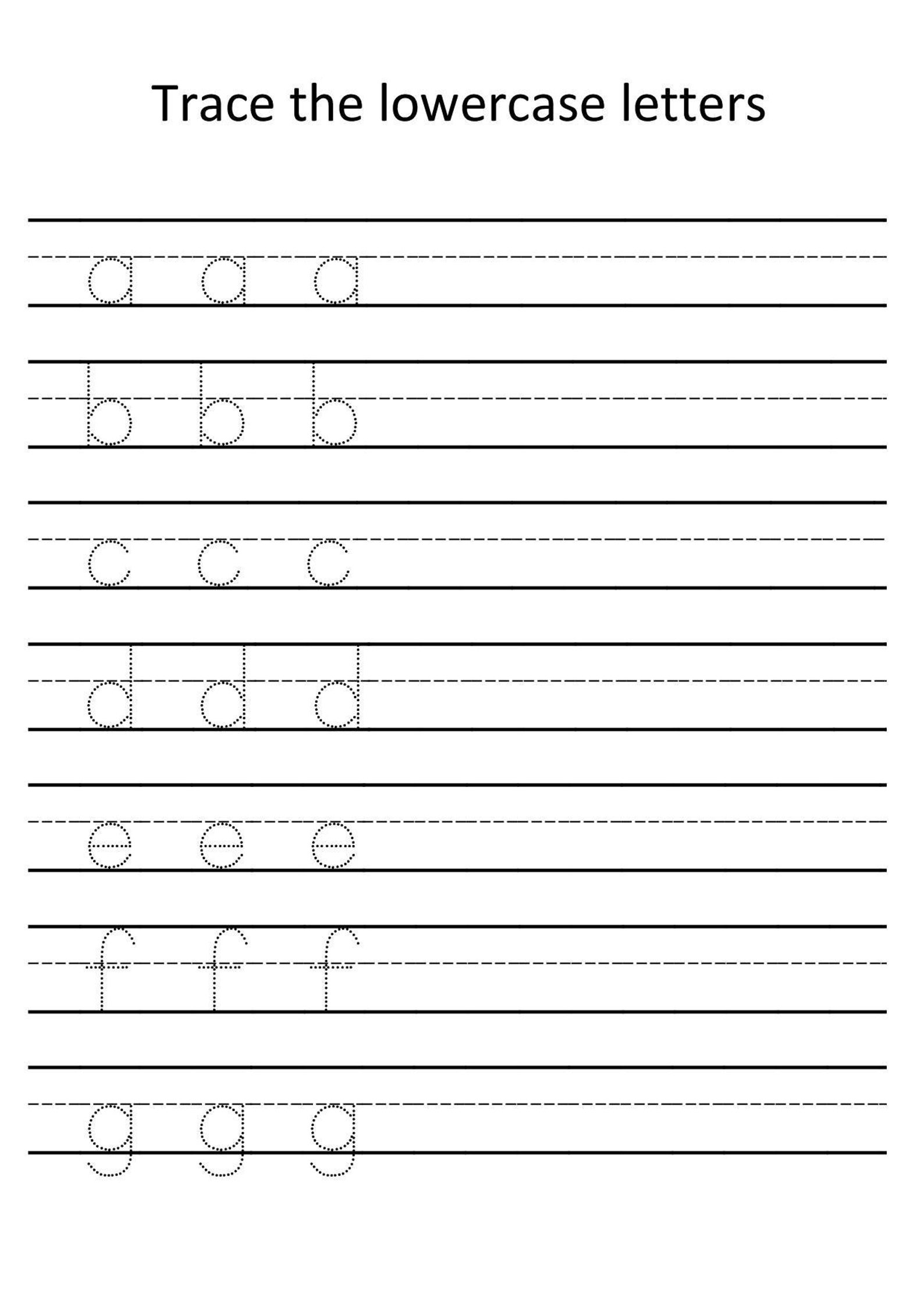 80 Printable Write Lowercase Letters Worksheets 58