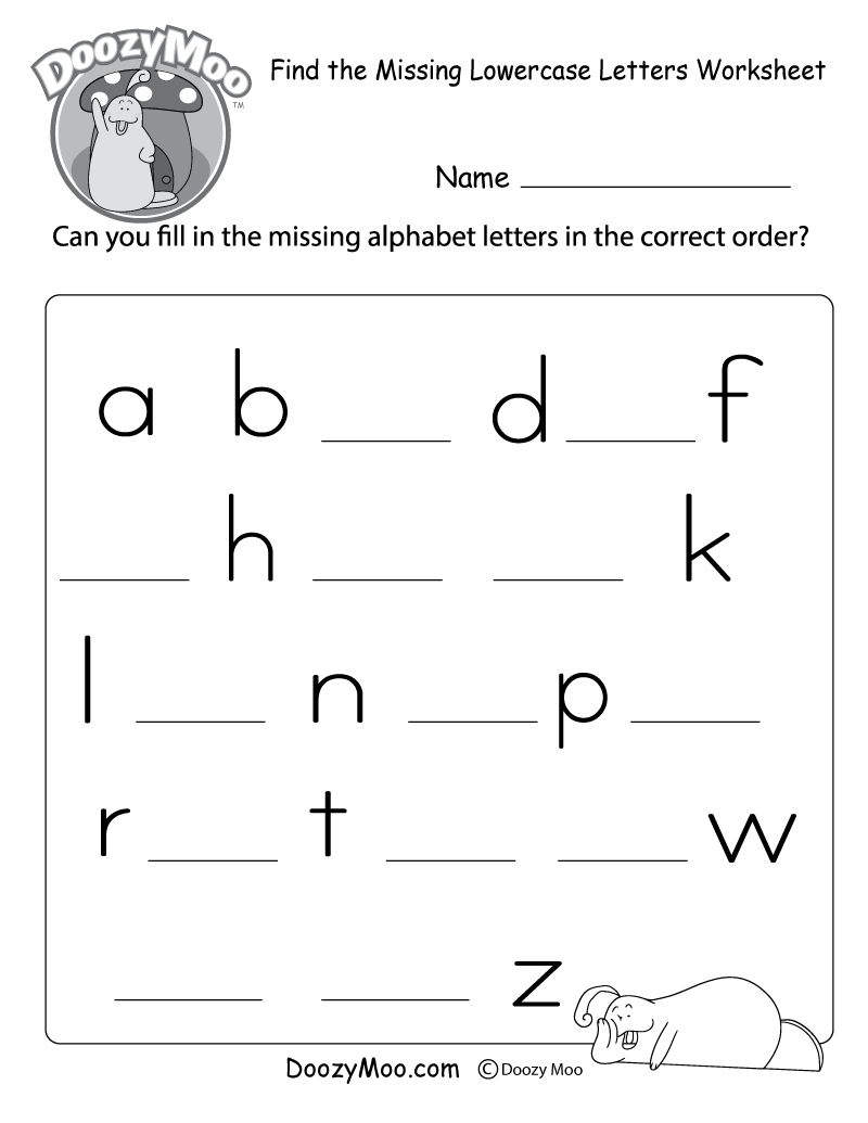 80 Printable Write Lowercase Letters Worksheets 60