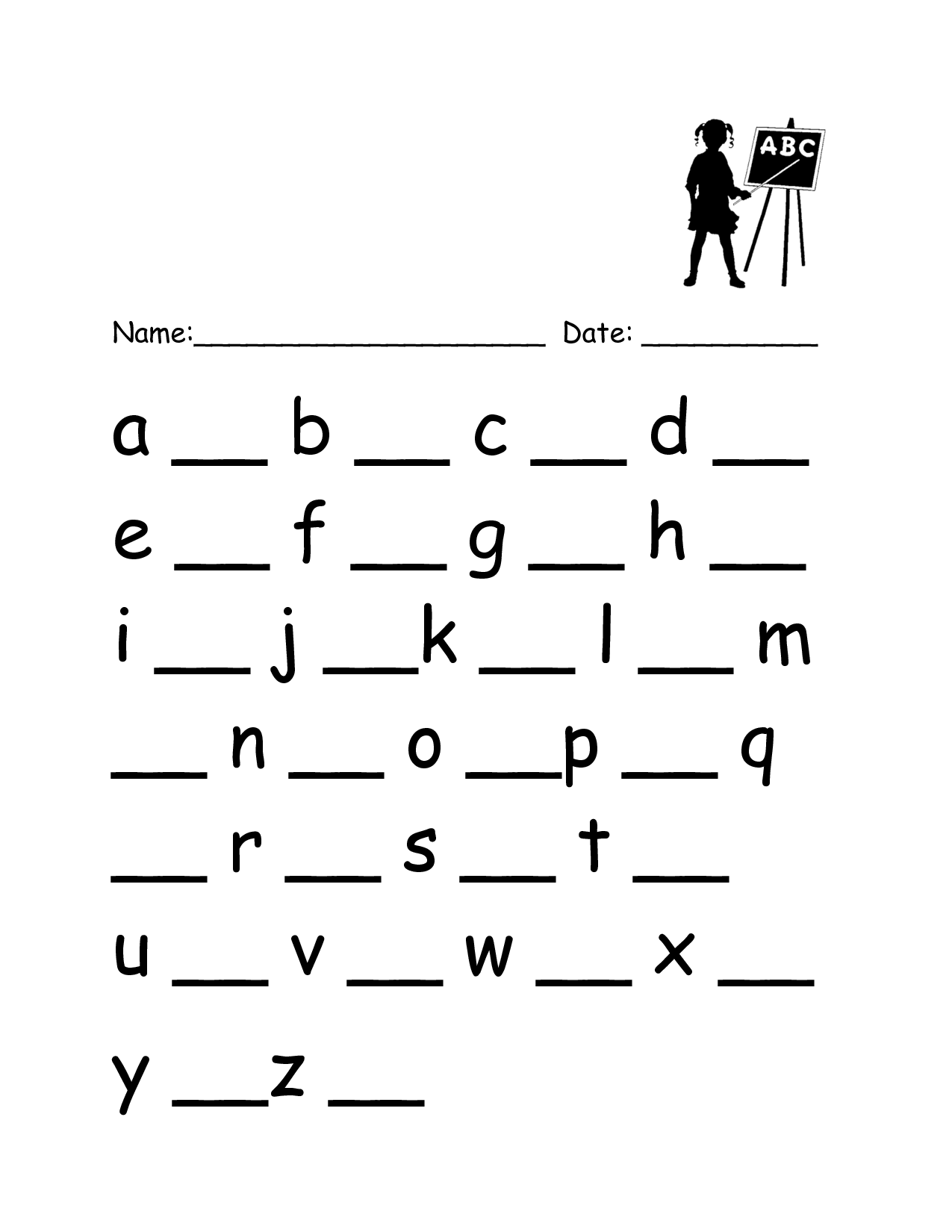 80 Printable Write Lowercase Letters Worksheets 62