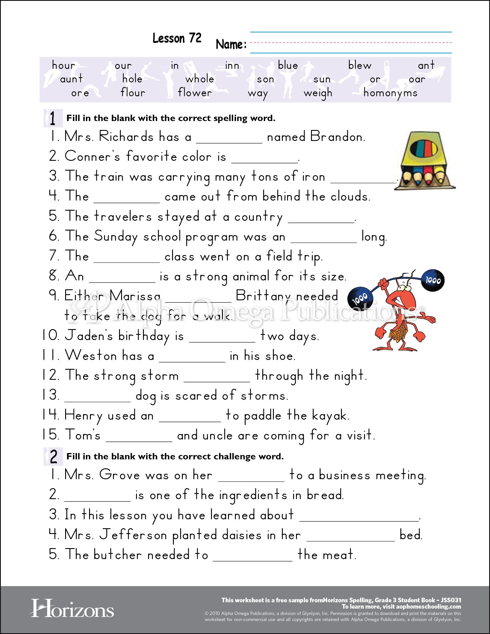 85 Free Homeschool Printable Worksheets 59