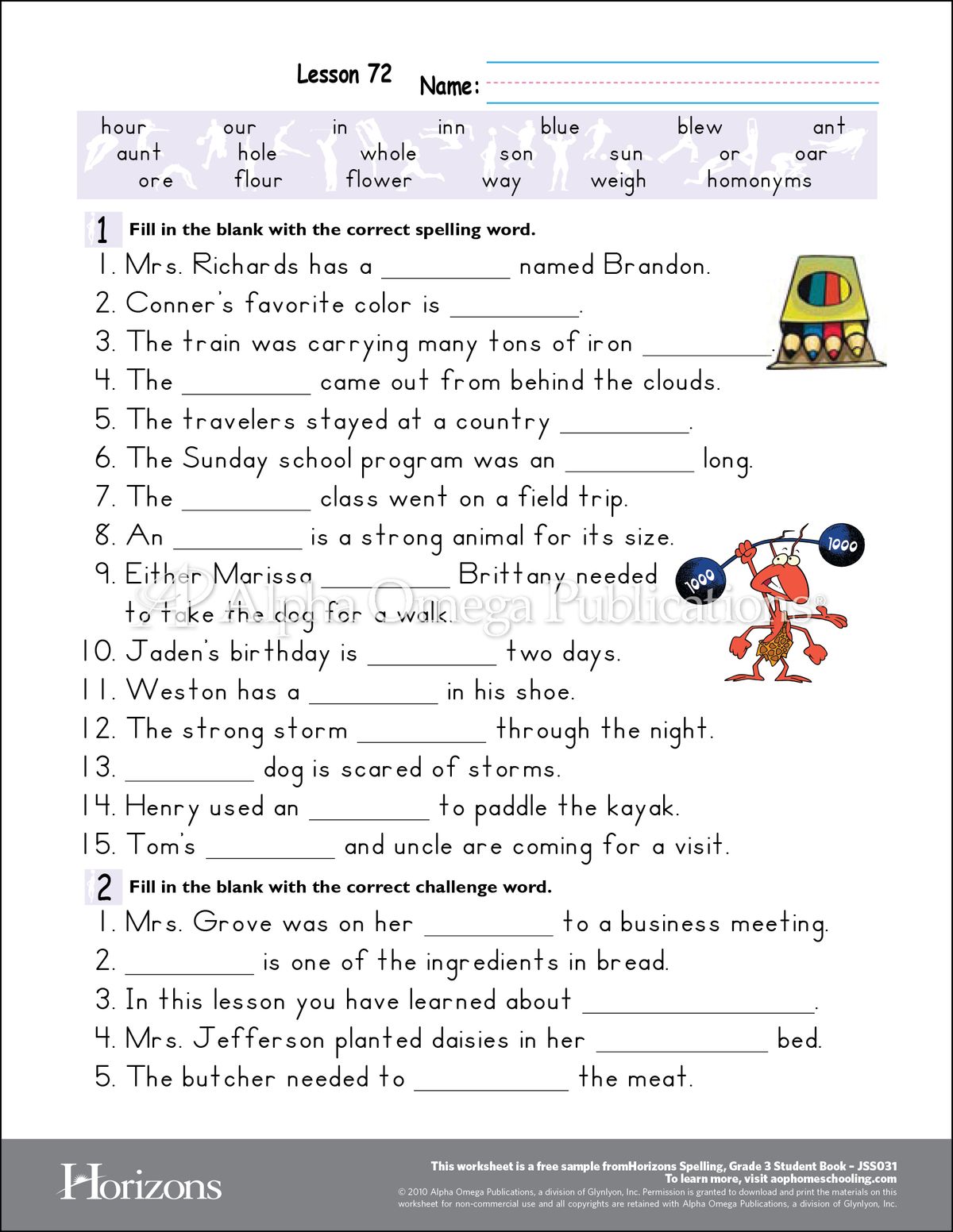 85 Free Homeschool Printable Worksheets 67