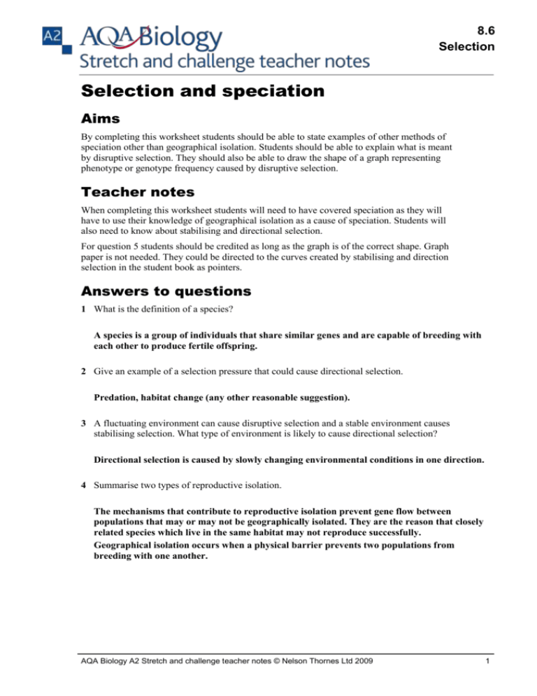 85 Speciation Worksheets Answer Key 10