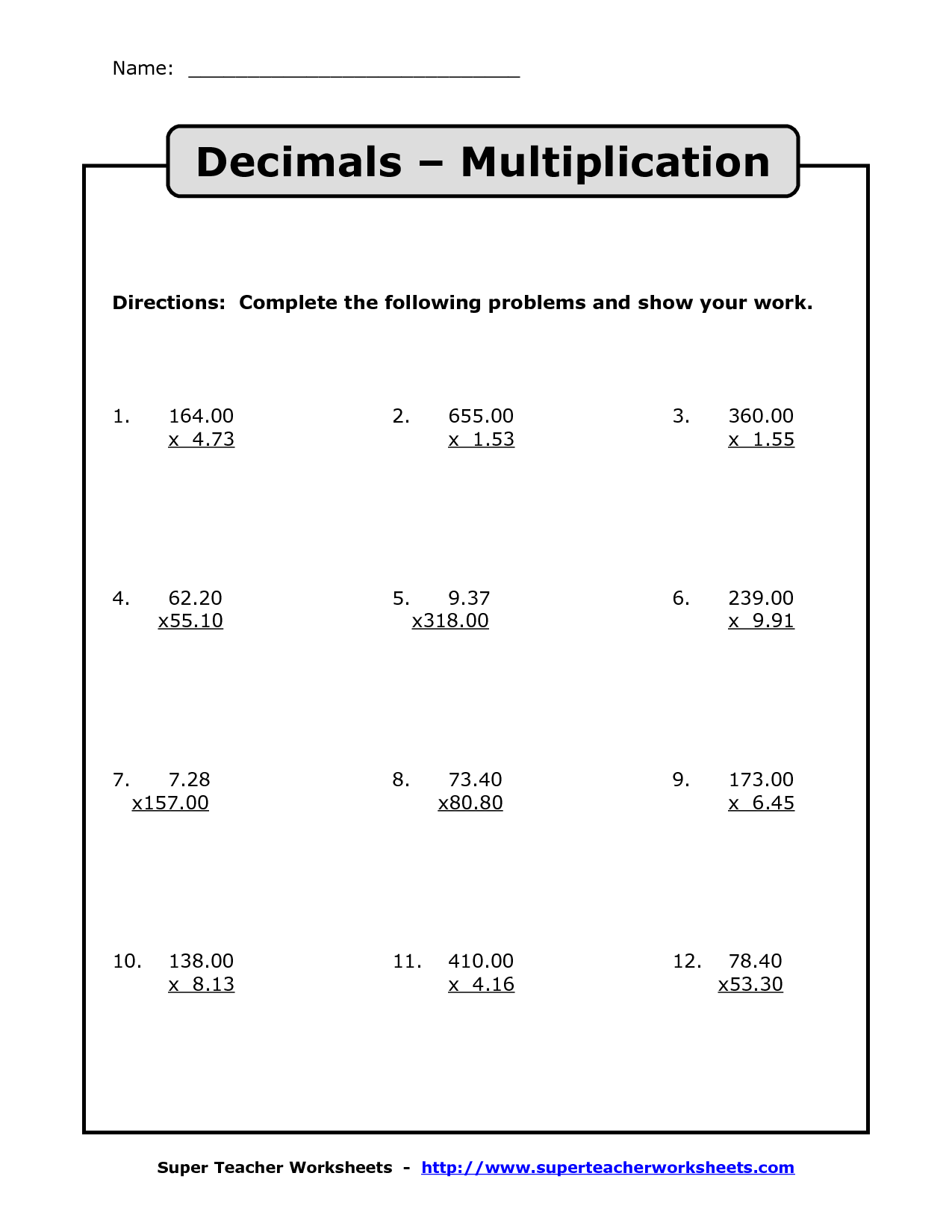 90 Multiplying By 5 Worksheets 21