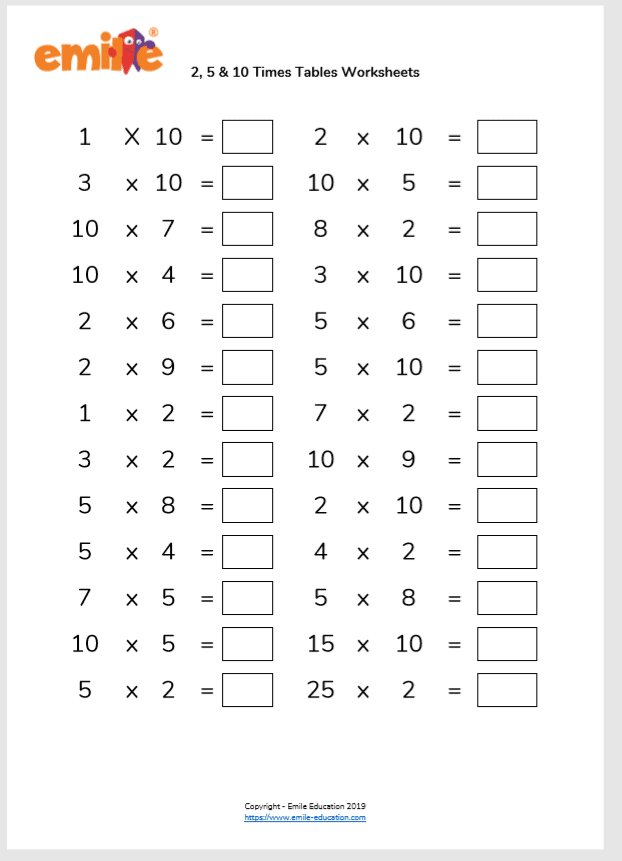 90 Multiplying By 5 Worksheets 33