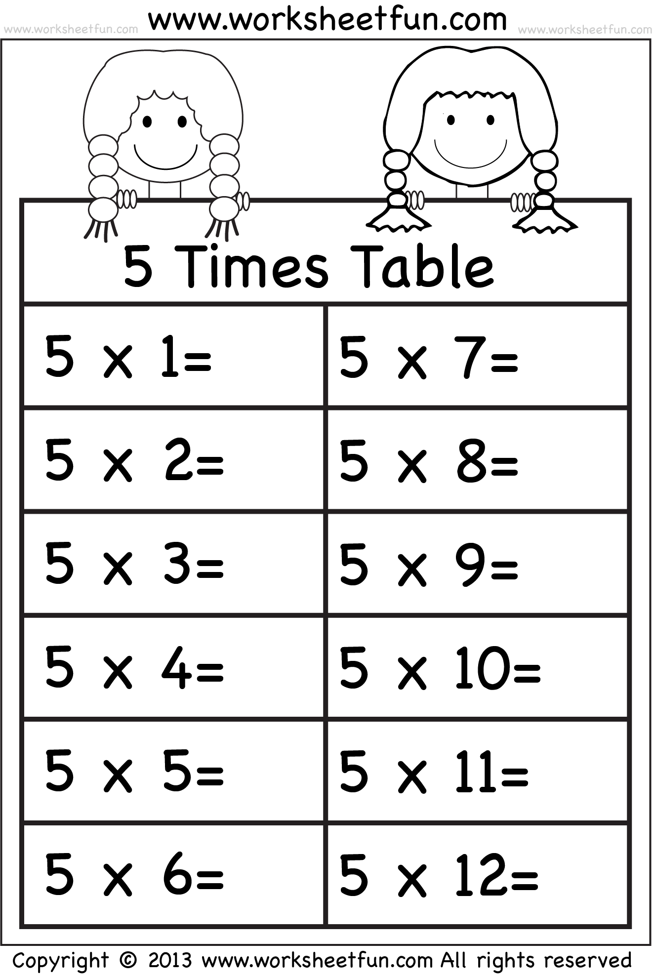 90 Multiplying By 5 Worksheets 7