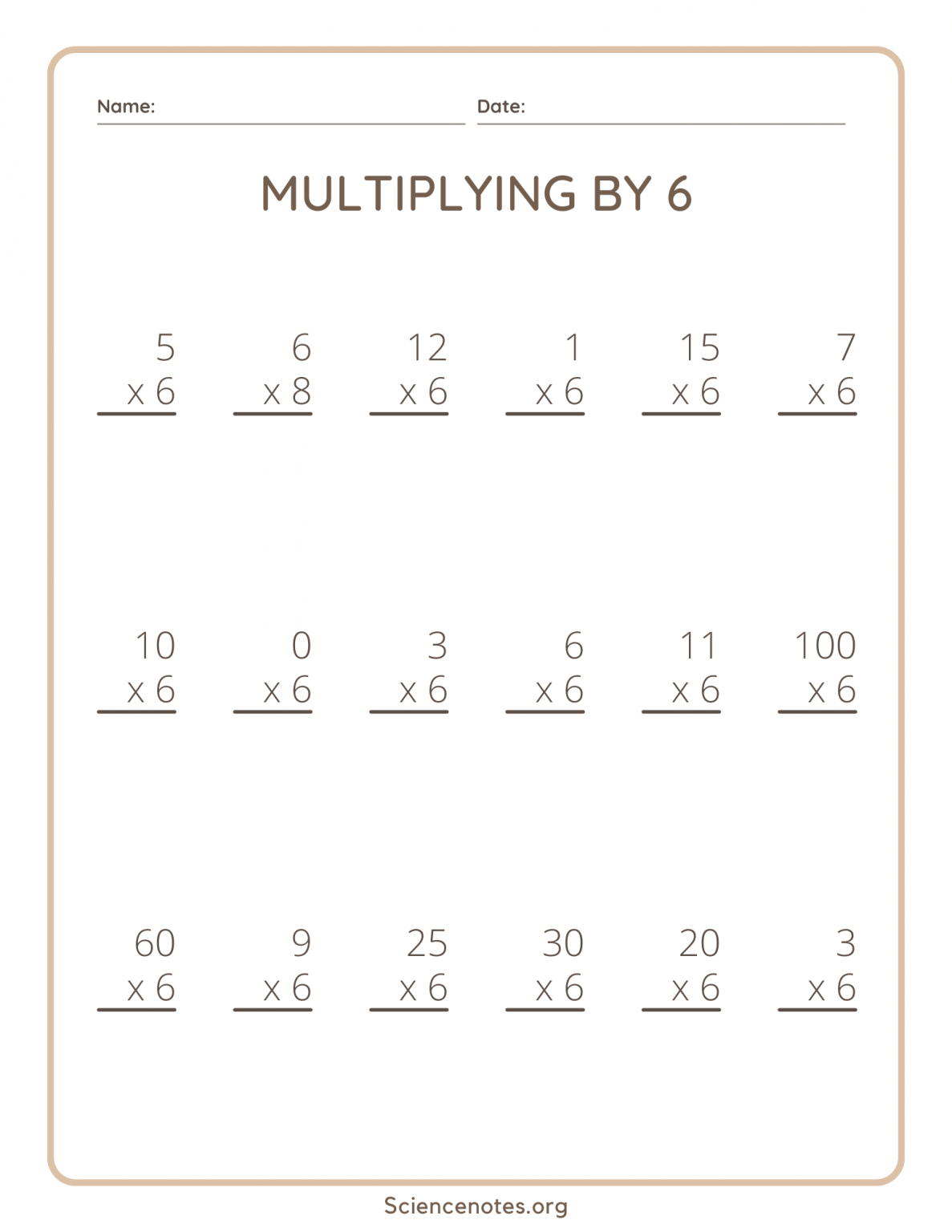 90 Multiplying By 5 Worksheets 90