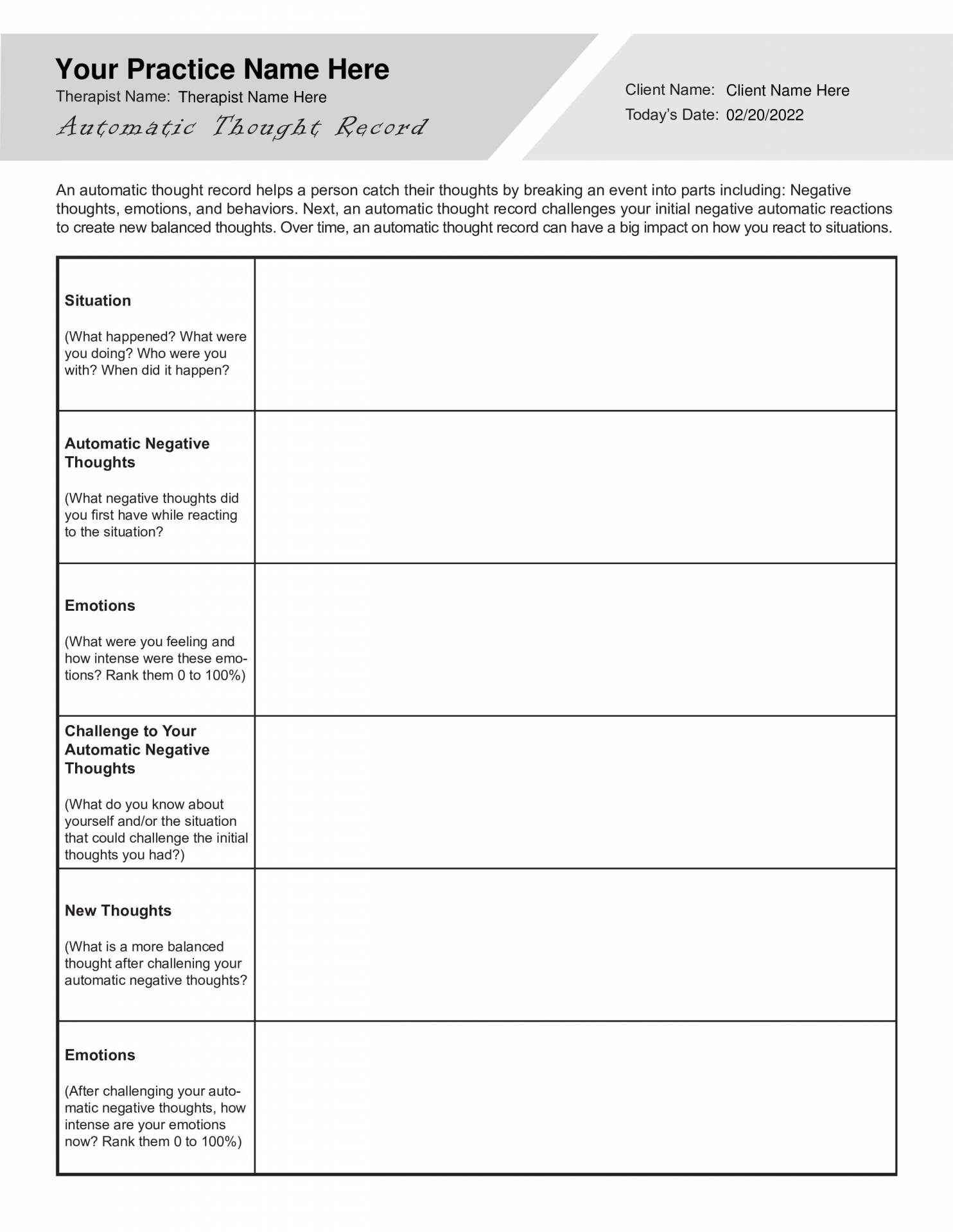 90 Printable Core Beliefs Worksheets Pdf 24